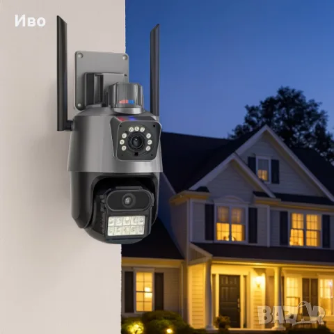 Двойна Smart WiFi безжична IP 6MPX камера 15108 + Подарък Карта памет HIKSEMI NEO 64GB 24369, снимка 4 - IP камери - 55886432