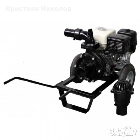 Бензинова моторна помпа Honda 390 куб. м., 13 к.с., 66 м3/ч, 7.5 бара налягане, 100мм диам.