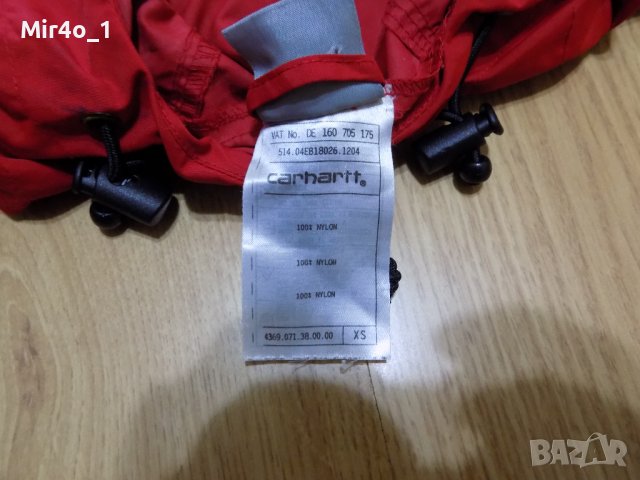 анорак carhartt яке суитчър горнище мъжки червено оригинално спорт XS, снимка 5 - Спортни дрехи, екипи - 40229288