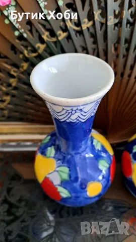 Дуо винтидж вази, Китай 70 - те г.г , снимка 6 - Антикварни и старинни предмети - 49613796