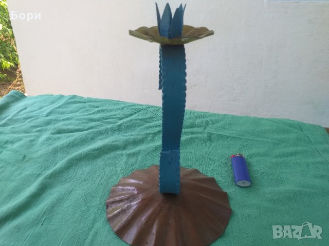 Стар свещник ковано желязо, снимка 6 - Декорация за дома - 33717344