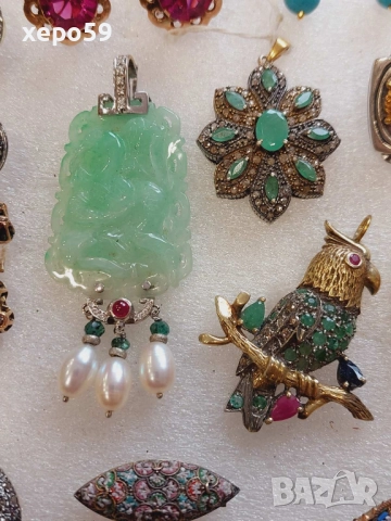 Лот от Златни обеци,медальни,брошки,диаманти рубини,сребро и позлата цени м/у 300-4500лв., снимка 9 - Обеци - 52332849