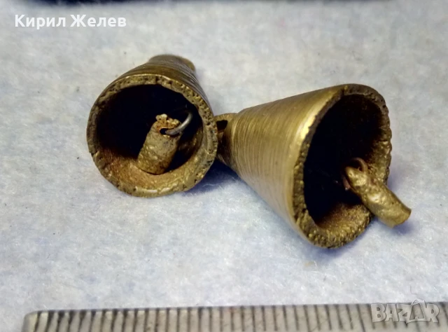 ДВЕ МАЛКИ МЕСИНГОВИ КАМБАНКИ ЧАНЧЕТА За КОЛЕКЦИЯ ТЕМАТИЧНА ДЕКОРАЦИЯ 50207, снимка 3 - Колекции - 51279616