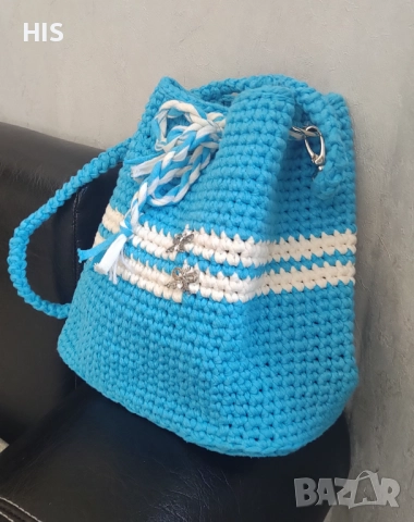 Дамски плетени чанти, ръчно изработени, модерна визия, снимка 6 - Чанти - 34899131