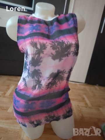 Дамско потниче с 💜палмички💗