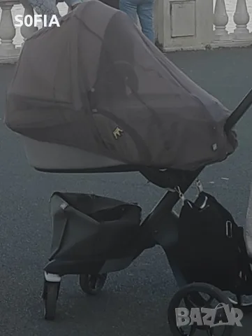 Stokke v6 релефен плат Brushed Grey, снимка 4 - Детски колички - 55952603