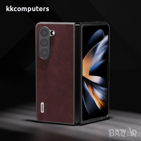 Samsung Galaxy Z Fold5 ABEEL Litchi Texture Wallet Калъф и Протектор, снимка 10 - Калъфи, кейсове - 52382291