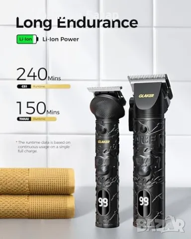 Нов Професионален тример 6 в 1 за брада коса, безжичен мощен уред мъже, снимка 6 - Машинки за подстригване - 49392976