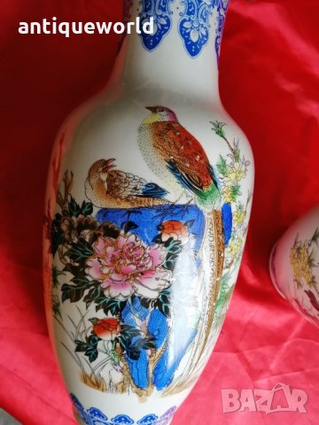 Династия ЦИН Китайска Ваза Комплект, Маркирани!, снимка 2 - Антикварни и старинни предмети - 35584407