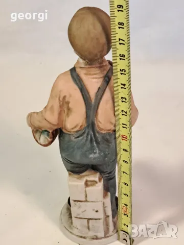 порцеланова фигурка бисквит рибар с лула 6/5, снимка 5 - Колекции - 49324600