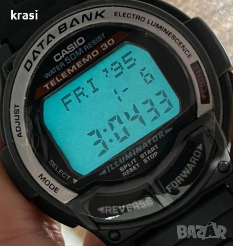 часовник CASIO DB-34H DATA BANK ILLUMINATOR , снимка 2 - Мъжки - 53226489