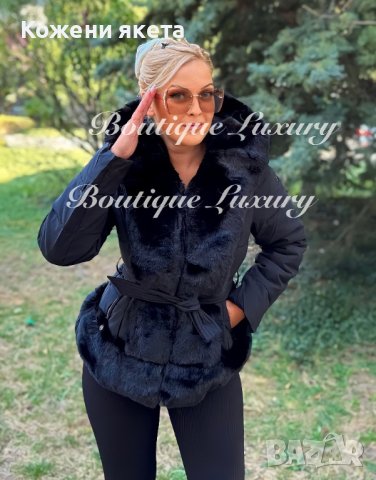 Дамско черно зимно яке палто с големи пухове и качулка, снимка 6 - Якета - 42093320