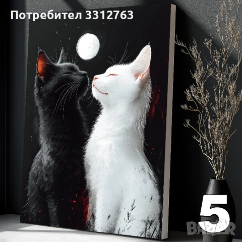 Печат на картини на канава опъната на дървена подрамка с котки (различни картини), снимка 6 - Картини - 54255553