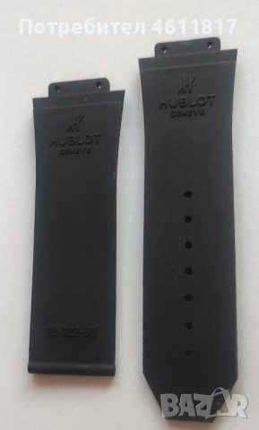 Силиконова каишка HUBLOT 28-19мм, снимка 8 - Каишки за часовници - 52179599