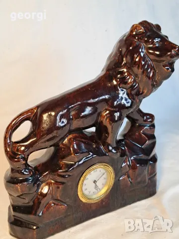 порцеланов механичен часовник лъв    6/4, снимка 5 - Антикварни и старинни предмети - 49027094