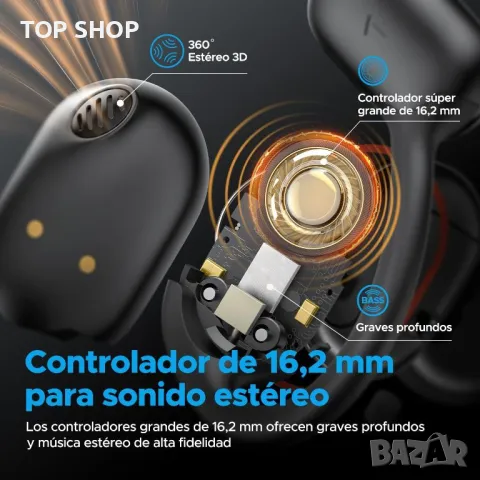 SoundPEATS Air Conduction Безжични слушалки Bluetooth 5.3, снимка 3 - Bluetooth слушалки - 49629150
