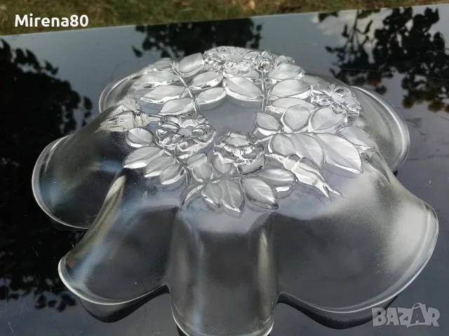 * Walther Glass * - кристална купа, снимка 4 - Чинии - 55793241