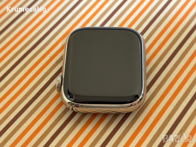 Apple Watch Series 7 GPS Cellular 45mm Silver Stainless Steel, снимка 6 - Смарт часовници - 52433212