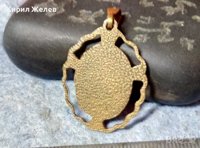 СТАРА АЖУРНА БРОНЗОВА ИЗТОЧНОПРАВОСЛАВНА ИКОНКА ПРЕСВЕТА БОГОРОДИЦА с МЛАДЕНЕЦА 77681, снимка 7 - Антикварни и старинни предмети - 48161186