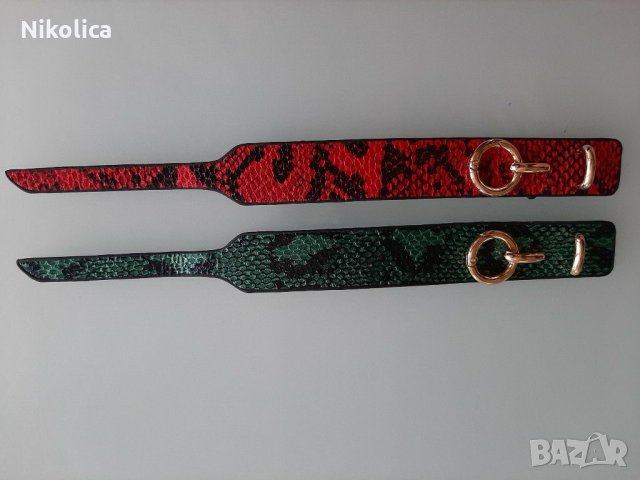 Ефектни гривни от естествена кожа със змийски ефект. НОВИ! , снимка 9 - Други - 29280987