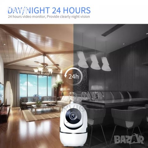 WiFi IP камера бебефон FULL-HD 1080P нощно виждане iCSee YCC365plus, снимка 7 - IP камери - 25345154