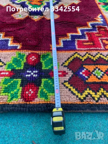 КИТЕНИК АЛИЯ КИЛИМ ГУБЕР ЧЕРГА-185 Х 130 СМ.-УПОТРЕБЯВАН, снимка 2 - Антикварни и старинни предмети - 50636969