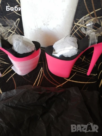 Pool Dance обувки Pleaser светещи на тъмно, снимка 5 - Дамски обувки на ток - 50872994