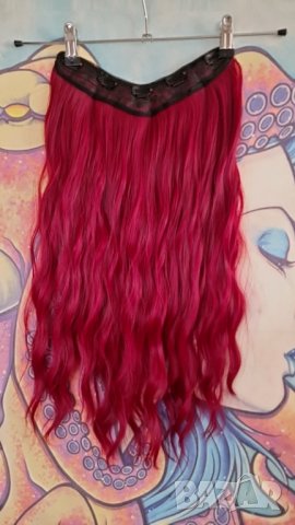 👑 💗ТОП! Екстеншън - V -образен модел Бутикова Серия в Малинено Червен Цвят КОД : 0179💗 👑 💋 , снимка 5 - Аксесоари за коса - 44339259