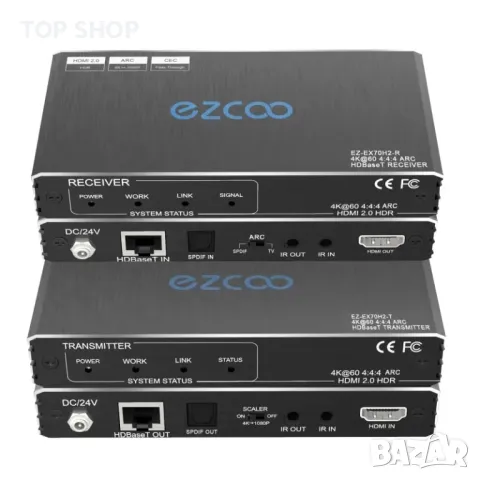 4k60 HDMI ARC удължител, 18G/bps HDBaseT удължител. IR+POE+ SPDIF, снимка 5 - Друга електроника - 48697591