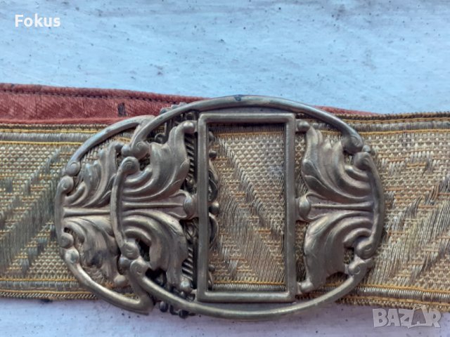 Испански военен сърмен колан тока бронз емайл WW2, снимка 3 - Антикварни и старинни предмети - 37714800