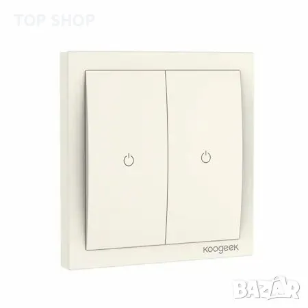 Smart Ключ за лампа Koogeek KH02CN, С два превключвателя, Wifi, Apple Homekit
