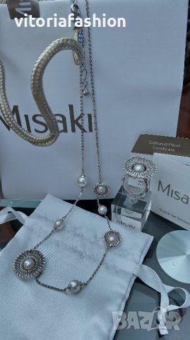 Misaki сребърен комплект колие и пръстен, снимка 2 - Бижутерийни комплекти - 44708553
