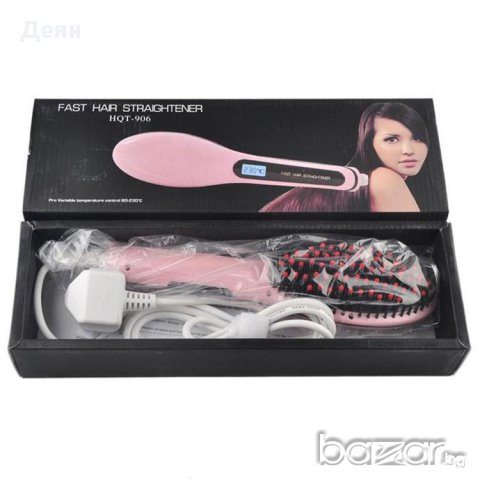 906 Йонизираща четка за изправяне и изсушаване на коса, снимка 10 - Продукти за коса - 30915749