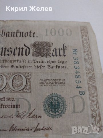 Райх банкнота - Германия - 1000 марки/ 1910 година - 17897, снимка 5 - Нумизматика и бонистика - 31019943