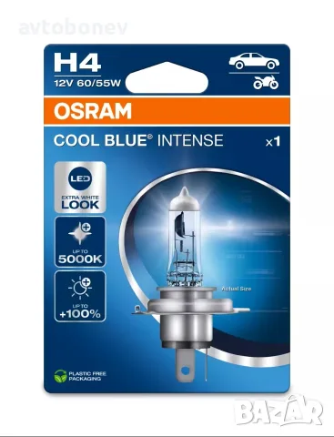 Автомобилни крушки OSRAM COOL BLUE INTENSE +100% H4, снимка 2 - Части - 35516900