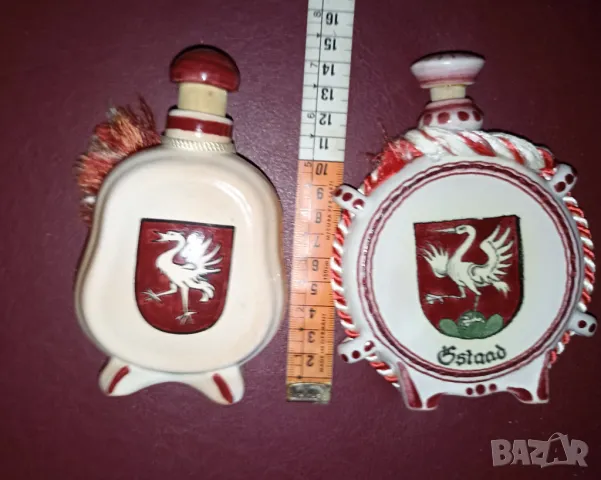 Старинни  винтидж бъклици с двустранен декор, снимка 2 - Други - 49159348