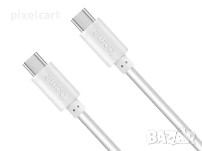 Кабел ACME CB1051W, от USB-C към USB-C, 1м, Бял, снимка 2 - Друга електроника - 48003205