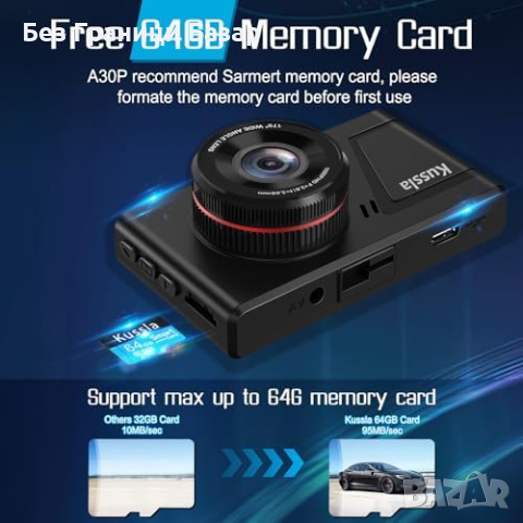 Нова компактна камера за кола автомобил рекордер Dash Cam Видеорегистратор, снимка 3 - Друга електроника - 44583050