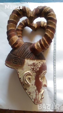 Стара Вуви маска шлем от Габон, снимка 10 - Антикварни и старинни предмети - 31609691