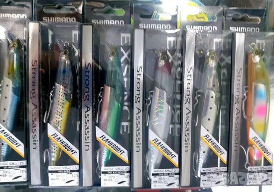 Потъващ воблер Shimano Exsence Strong Assassin Flash Boost 12.5см 27г - Лефер, Лаврак, Паламуд, Бара, снимка 2 - Такъми - 48235886