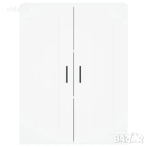 vidaXL Стенен шкаф бял 69,5x34x90 см инженерно дърво, снимка 6 - Бюфети - 56148147