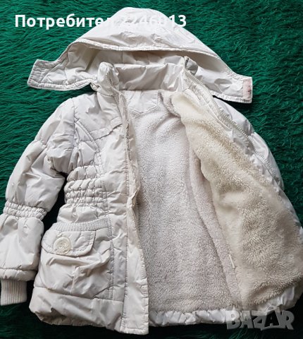 Бяло зимно яке -5/6г., снимка 1 - Детски якета и елеци - 38975621