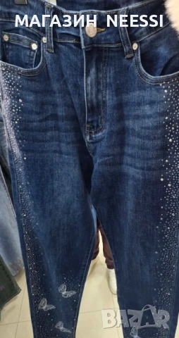 Страхотни дънки с пеперуда, снимка 3 - Дънки - 53126716