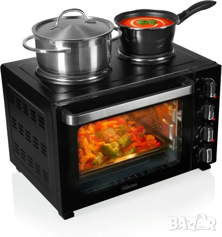 Мини фурна Tristar OV-3670 с 2 котлона, 35 л, 3200 W