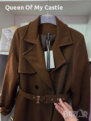 Разкошно кафяво палто, снимка 3 - Палта, манта - 53905088