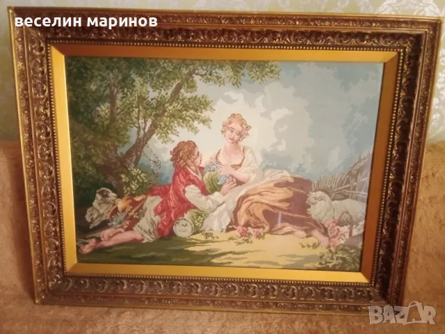 Продавам осем гоблена в рамка, снимка 3 - Антикварни и старинни предмети - 54746516