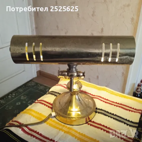 Настолна ел.лампа - месинг, снимка 6 - Настолни лампи - 49604501