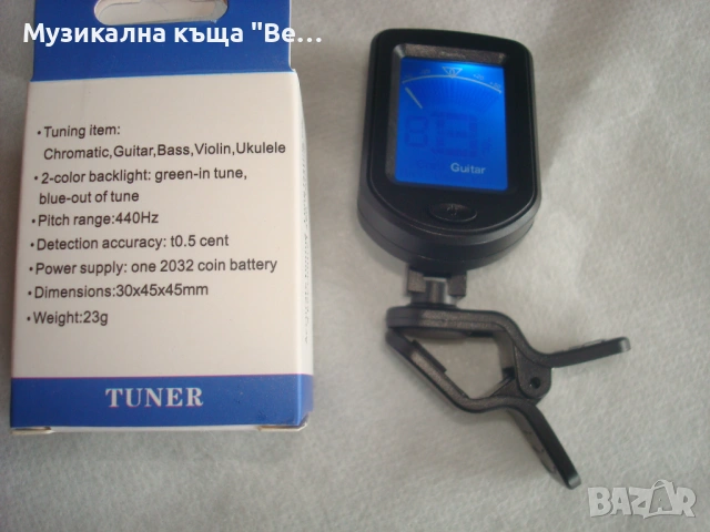 Тунер хроматичен клипс щипка, снимка 6 - Китари - 54069050