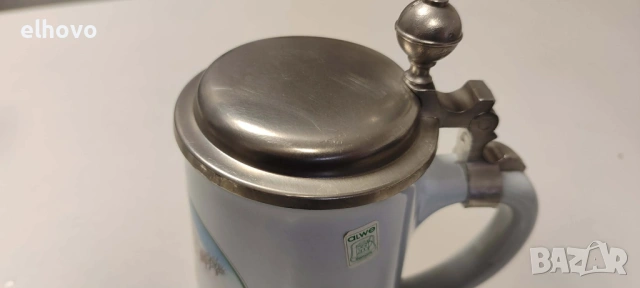 Немска керамична халба#1, снимка 6 - Антикварни и старинни предмети - 53364976