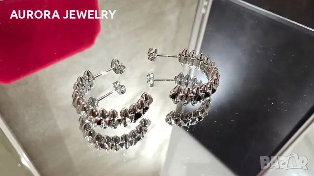 CARTIER Clash de Cartier White Gold Hoop Дамски Обеци, снимка 2 - Обеци - 55931954